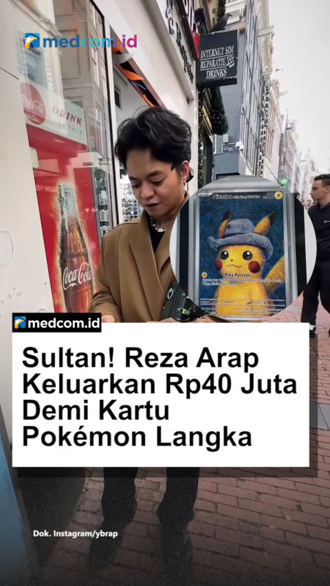 Hobi Sultan! Reza Arap Keluarkan Rp40 Juta Demi Kartu Pokémon Langka
