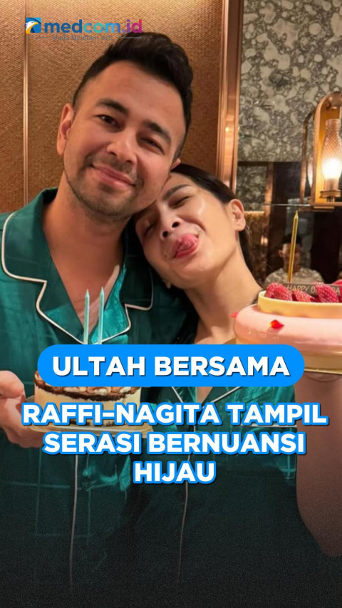 Ultah Bersama, Raffi–Nagita Tampil Serasi Bernuansa Hijau
