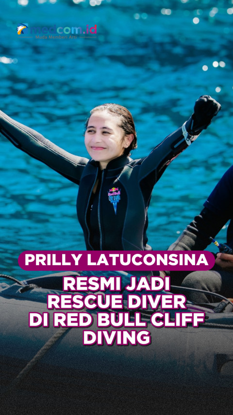 Keren! Prilly Latuconsina Resmi Jadi Rescue Diver di Red Bull Cliff Diving