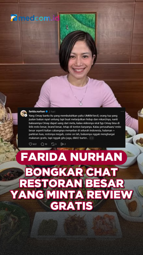 Farida Nurhan Bongkar Chat Restoran Besar yang Minta Review Gratis