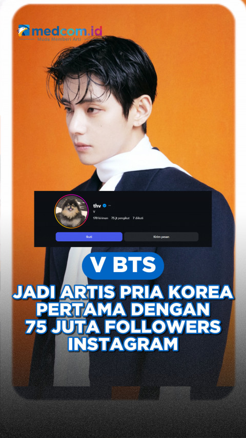 V BTS Jadi Artis Pria Korea Pertama dengan 75 Juta Followers Instagram
