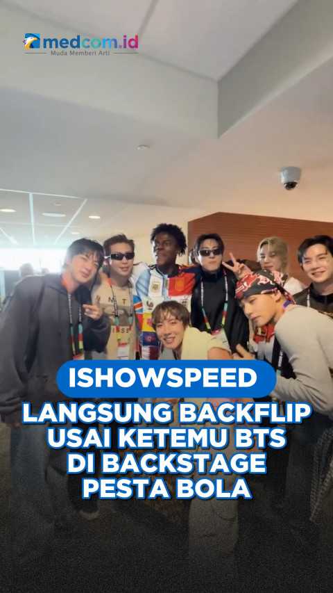 IShowSpeed Langsung Backflip Usai Ketemu BTS di Backstage Pesta Bola