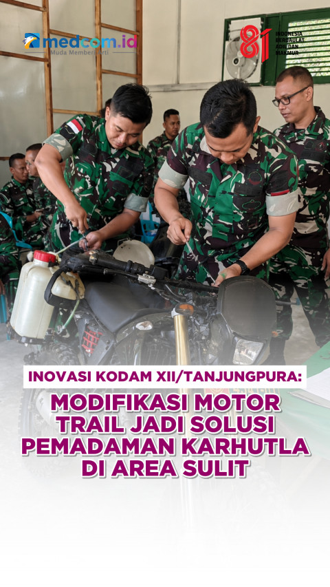 Inovasi Kodam XII/Tanjungpura: Modifikasi Motor Trail Jadi Solusi Pemadaman Karhutla di Area Sulit