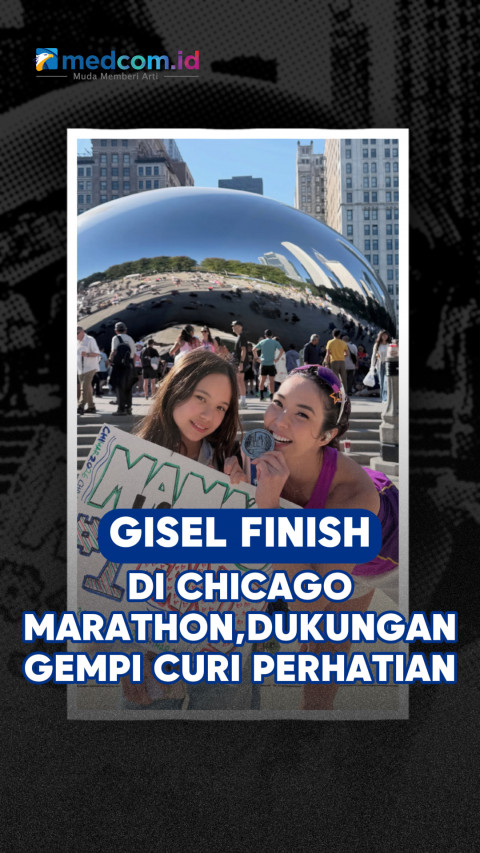 Gisel Finish di Chicago Marathon, Dukungan Gempi Curi Perhatian