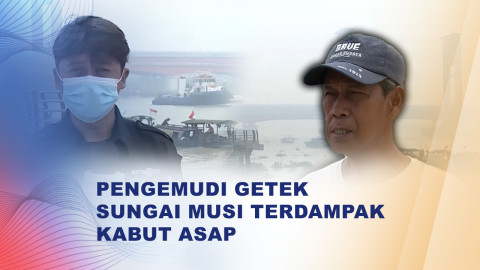 Pengemudi Getek Sungai Musi Terdampak Kabut Asap Karhutla
