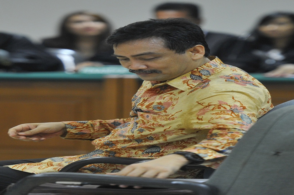 Andi Mallarangeng sidang - Ant - Wahyu Putro