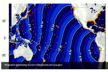 Gelombang Tsunami Chile Tiba di Indonesia Timur Kamis Dini Hari