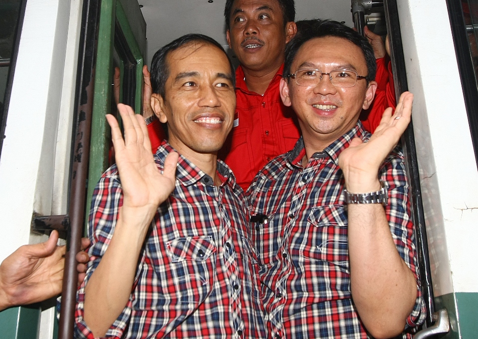 Gubernur dan Wagub DKI Joko Widodo (kiri) dan Basuki Tjahaya Purnama alias Ahok (kanan). DOK.MI