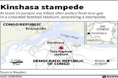 Belasan Warga Kongo Tewas Terimpit di Stadium Sepakbola