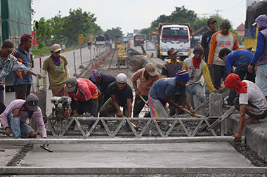 Persiapan Arus Mudik, Jalan Binjai Menuju Aceh Diperbaiki