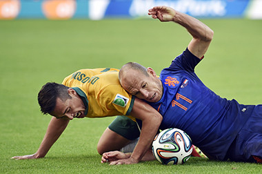 Robben Salut Permainan Agresif Australia 