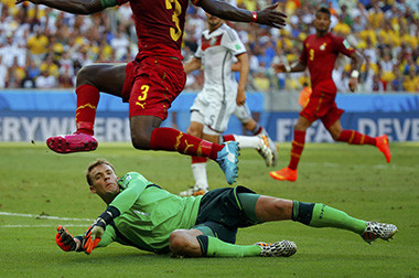 Babak Pertama, Jerman vs Ghana Skor Kacamata