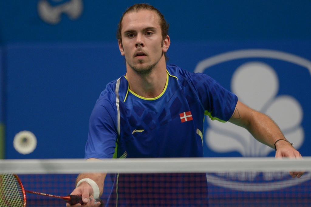 Jorgensen percaya diri jadi penerus Peter Gade.(foto:AFP/Adek Berry)