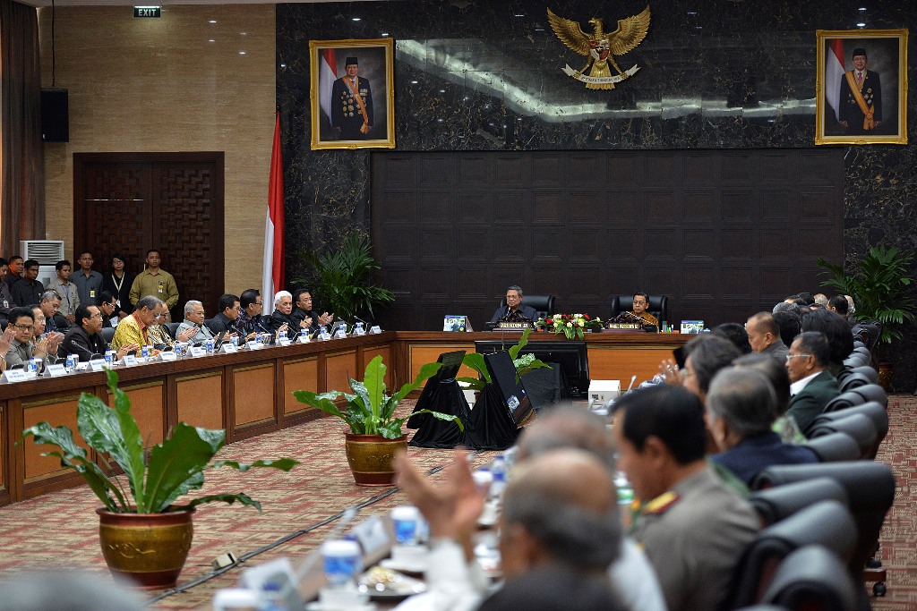 Sidang Kabinet Indonesia Bersatu dipimpin Presiden SBY./ANT/Widodo S. Jusuf.