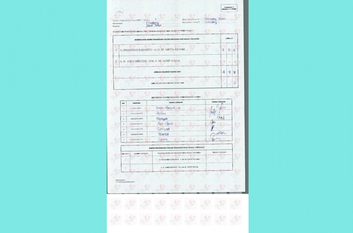 Maraknya Kejanggalan C1, Lampu Kuning bagi KPU-Bawaslu