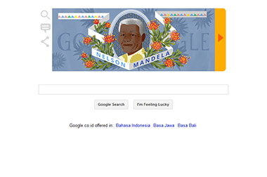 Google Doodle Rayakan Ulang Tahun Nelson Mandela