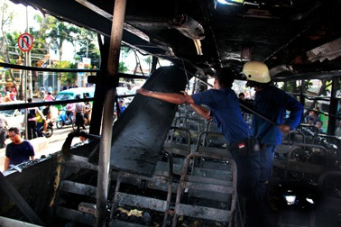 Bus Mudik Terbakar di Nagreg