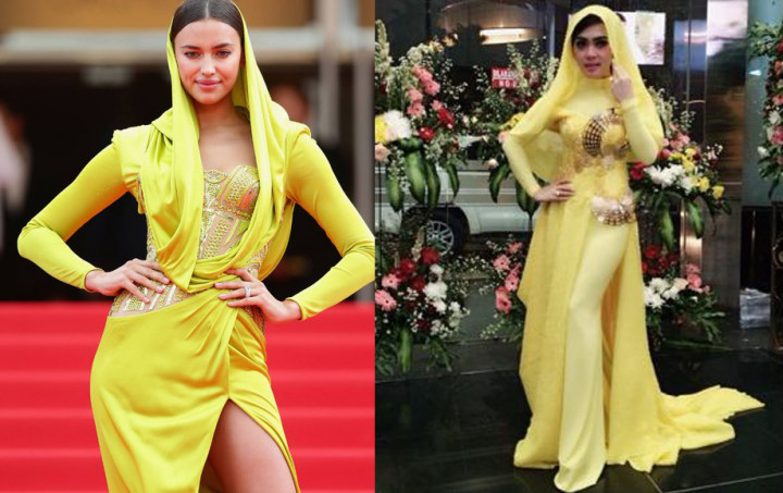 Tudung Fatima Syahrini Mirip Gaun Pacar Christiano Ronaldo   