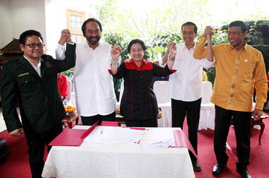 Bos Parpol Pendukung Jokowi-JK belum Ajukan Nama Menteri