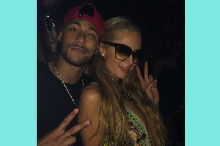 Neymar Bersenang-senang dengan Paris Hilton