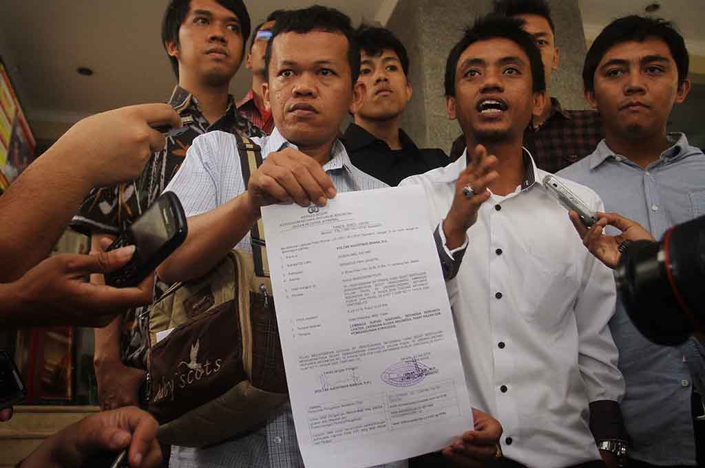 PBHI usai melapor ke Mabes Polri (12/7/2014) -- MI/Angga Yuniar