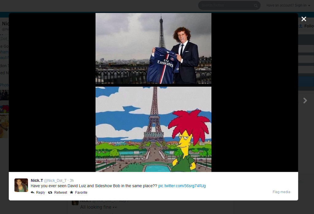 David Luiz Ikuti Sideshow Bob Berpose Di Depan Menara Eiffel Medcom Id