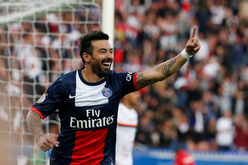 Lavezzi.(foto:AFP/Thomas Samson)