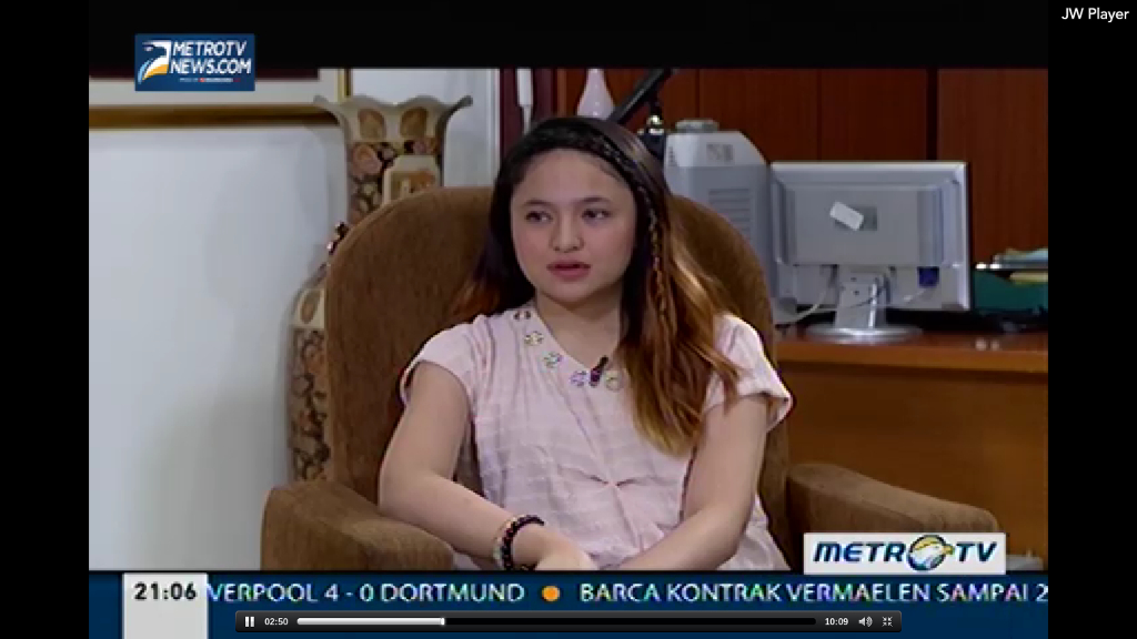 Marshanda saat hadir di tayangan Just Alvin bertajuk