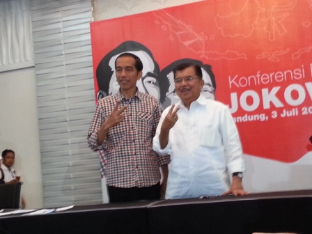 Mega, Jokowi, JK Bahas Struktur Kabinet Semalam