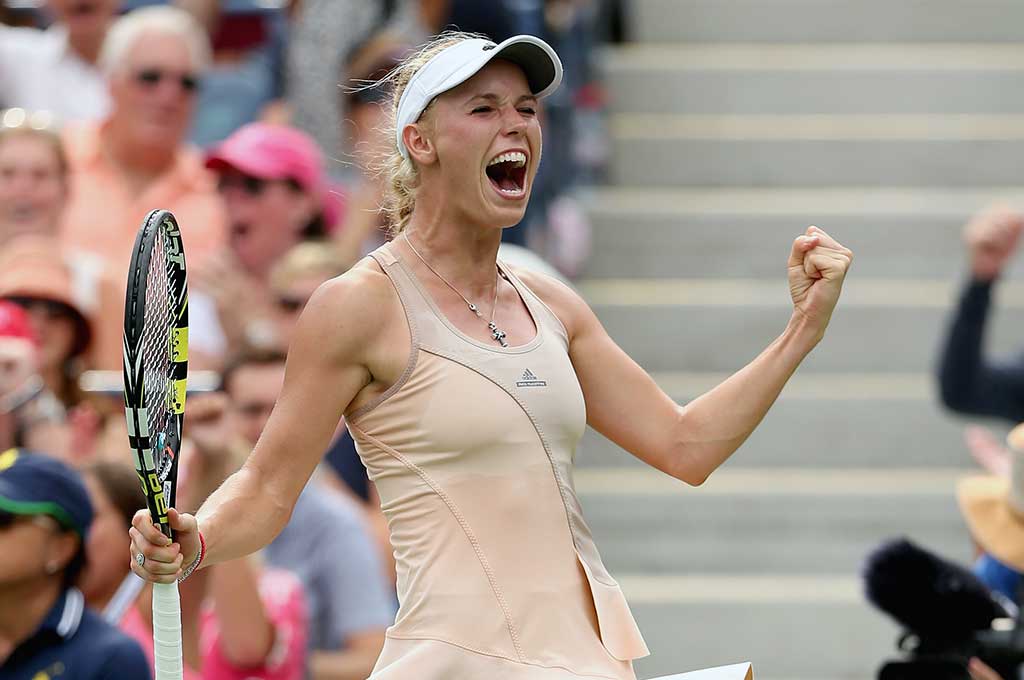 Tundukkan Sharapova, Wozniacki ke Perempat Final AS Terbuka
