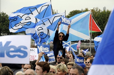 Ratusan Pendukung Kemerdekaan Penuhi Jalanan Skotlandia