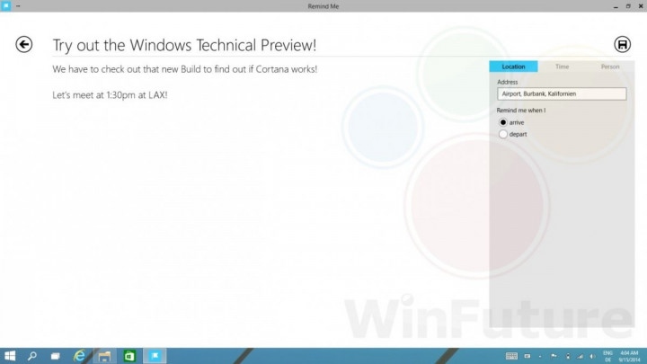 Bocoran Tampilan Cortana di Windows 9