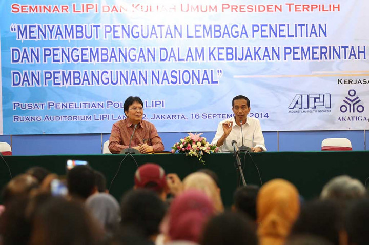 Jokowi Siapkan LIPI untuk Bantu Kebijakan Pemerintahannya