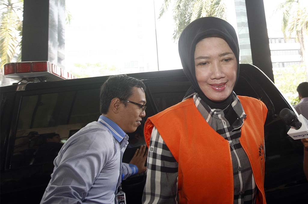 Masyito istri pertama Romi Herton (Foto: MI/Rommy Pujianto)