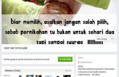 Muncul, Grup Siap Dipoligami di Facebook