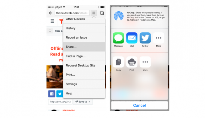 Chrome untuk iOS 8 Sudah Mendukung Ekstensi Aplikasi