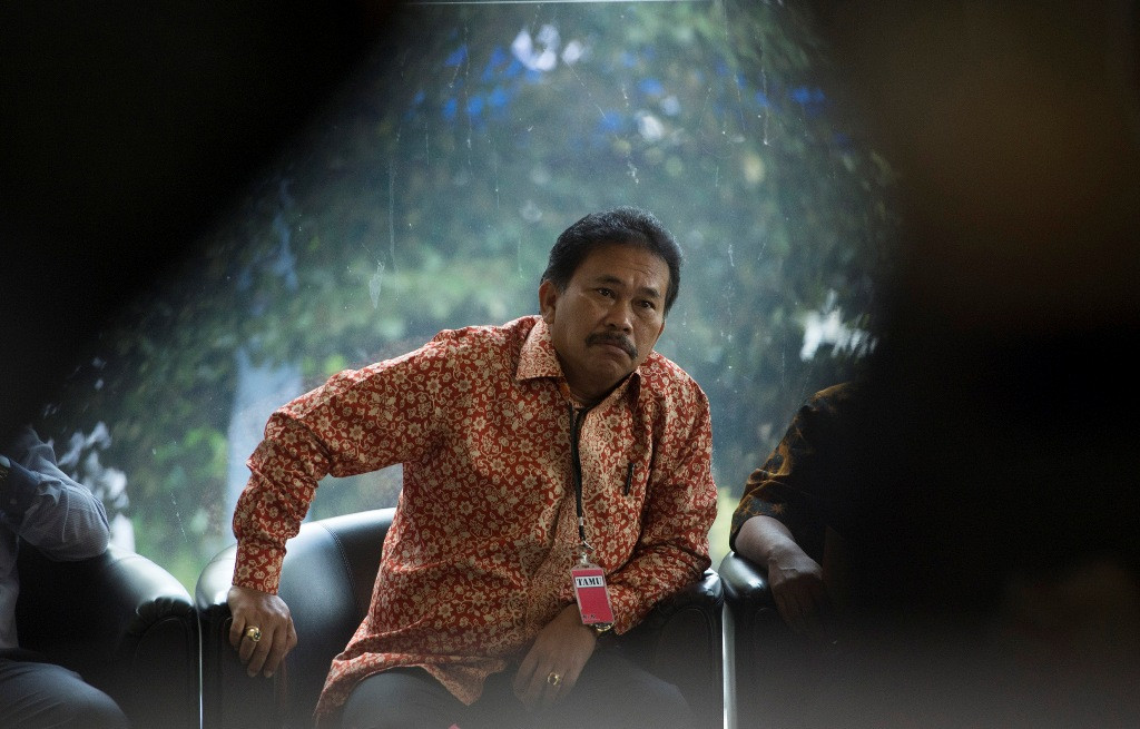 Bupati Tapanuli Tengah Raja Bonaran Situmeang. Antara/Rosa Panggabean