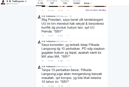 SBY Terus Berkontroversi dengan Sikap Pemerintah dan Partainya