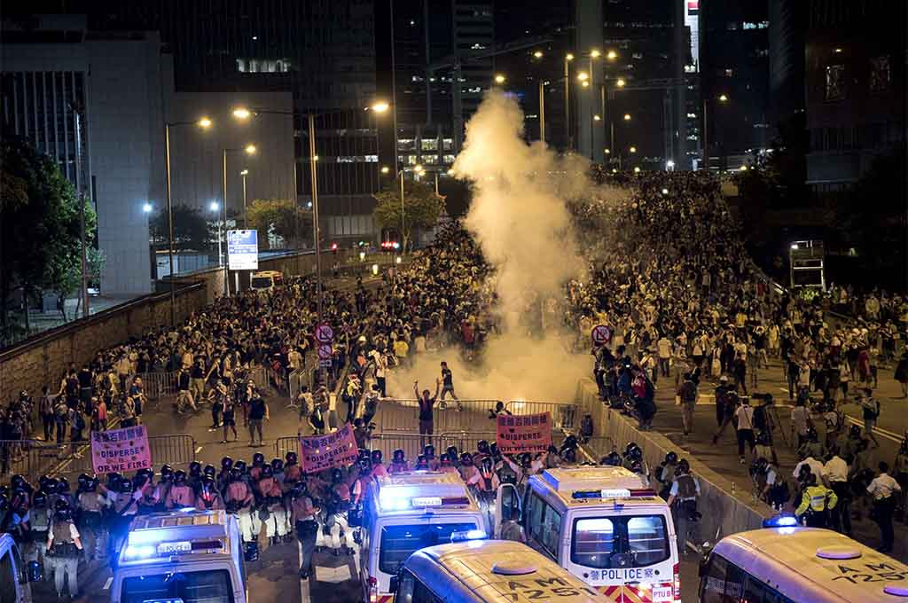 Demo pro demokrasi Hong Kong (Foto:AFP/Alex Ogle)