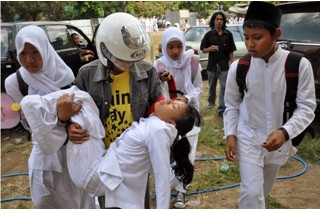 Belasan Siswa SMAN 2 Sukoharjo Kesurupan