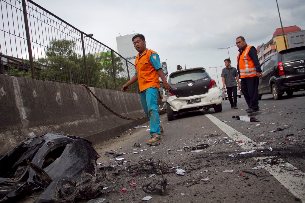 Ilustrasi kecelakaan tol (Foto: MI/ATET DWI PRAMADIA)
