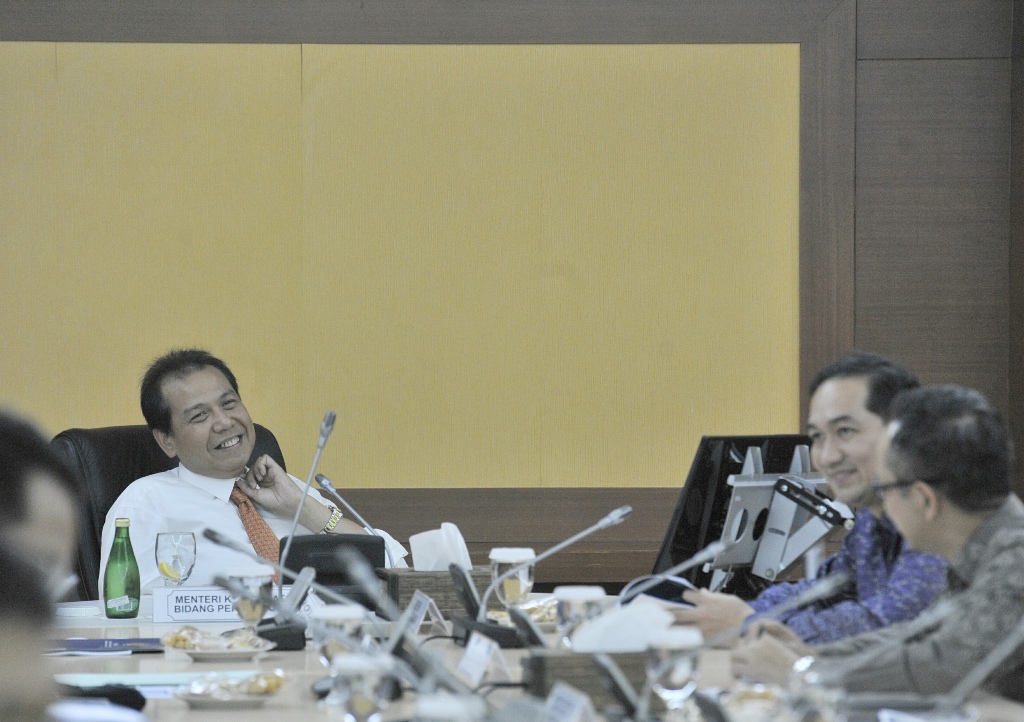 Menko Perekonomian Chairul Tanjung -- ANTARA FOTO/Puspa Perwitasari