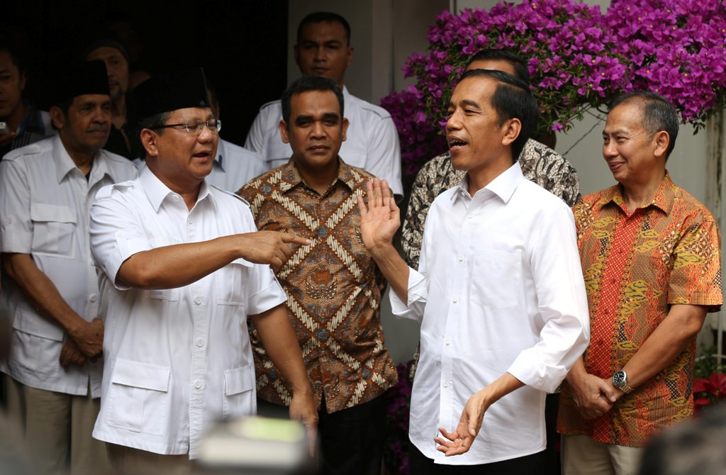 Prabowo Subianto dan Joko Widodo bertemua Jl Kertanegara, Jakarta Selatan/MI/RAMDANI.