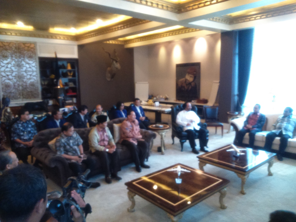 Surya Paloh terima empat pimpinan MPR--Metrotvnews.com/Dheri Agriesta