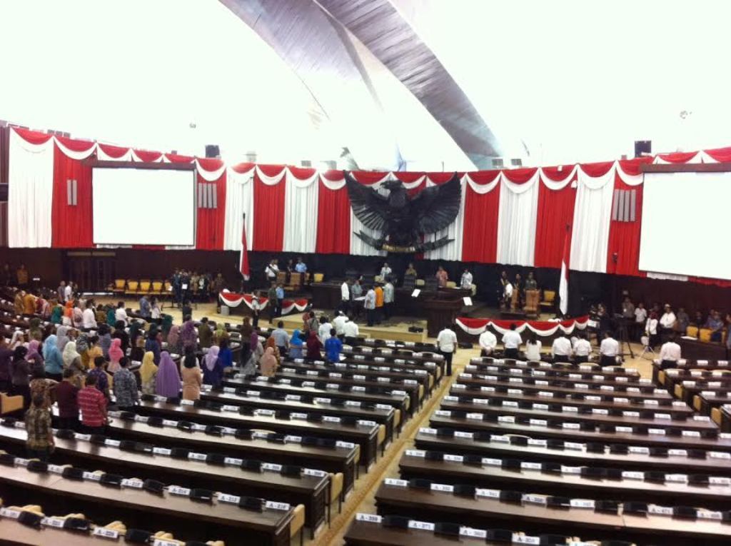 Presiden terpilih Jokowi dan Wakil Presiden Terpilih JK melaksanakan geladi resik--Metrotvnews.com/Desi Angriani