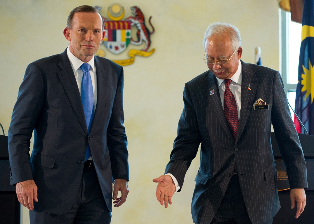 PM Najib dan PM Australia Tony Abbott (Foto: AFP)