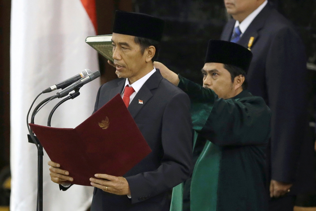 Joko Widodo dilantik sebagai Presiden RI Ketujuh (Foto: AP)