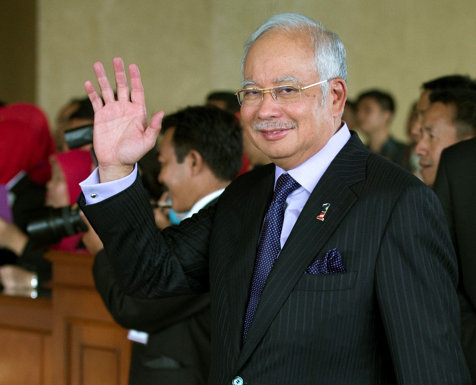 PM Najib Razak di pelantikan Jokowi-JK (Foto: AP)