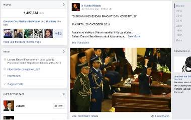 Update Status di Facebook, Jokowi Unggah Isi Pidatonya