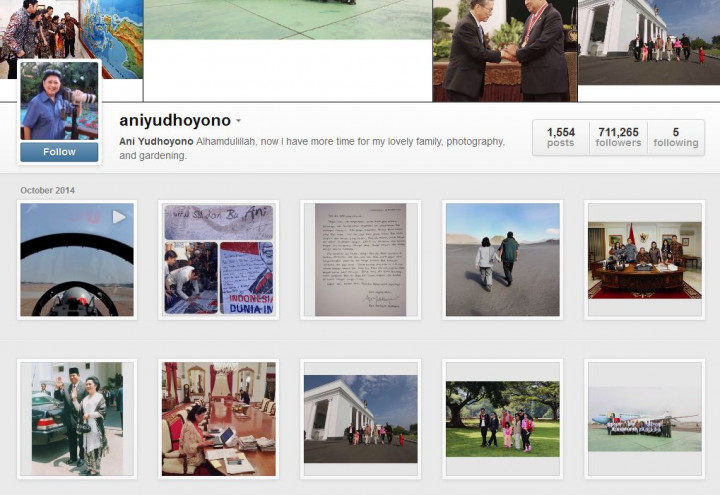 Ani Yudhoyono Pamitan via Instagram